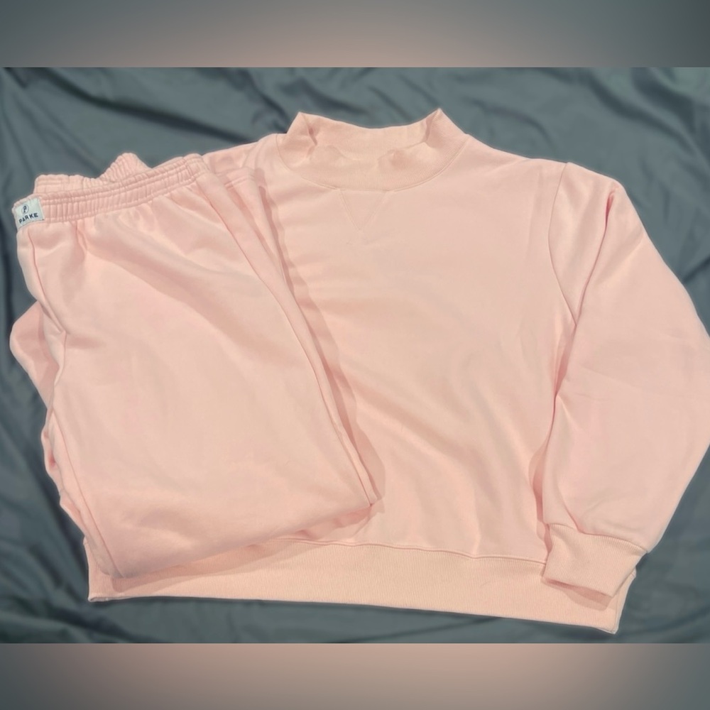 Parke Taffy Pink Mockneck and Boxer Sweats Set